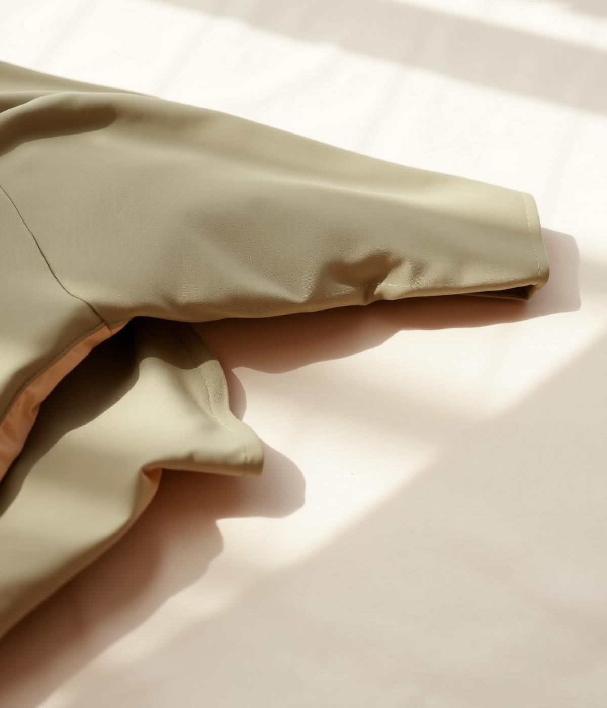 Detail of soft jacket fabric